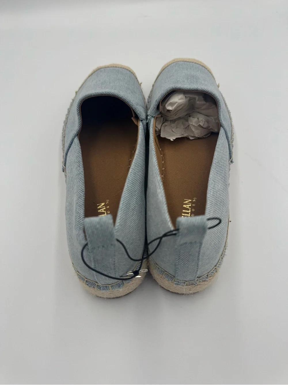 Magellan Outdoors Chambray Espadrille Slip On Flats Women’s Size 9 Blue New